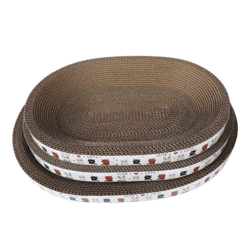 Cat Scratcher Pad Oval Bed Corrugated Cardboard Lounge Furniture Protector Cat Scratcher Pad Oval Bed Corrugated Cardboard Lounge Furniture Protector
