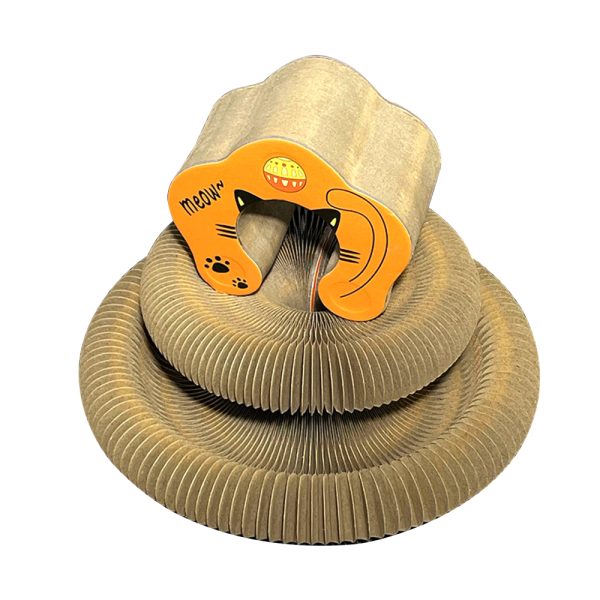 Cat Ball Roller Scratching Toy Retractable Board With Bells For Kittens Cats