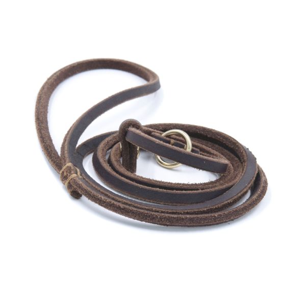 Pet Genuine Leather Leash Slip Lead Adjustable Dog Training Leash For Small Dogs