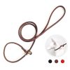 Pet Genuine Leather Leash Slip Lead Adjustable Dog Training Leash For Small Dogs