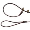 Lightweight Adjustable Durable Pet Genuine Leather Slip Lead For Small Medium Dogs Lightweight Adjustable Durable Pet Genuine Leather Slip Lead For Small Medium Dogs