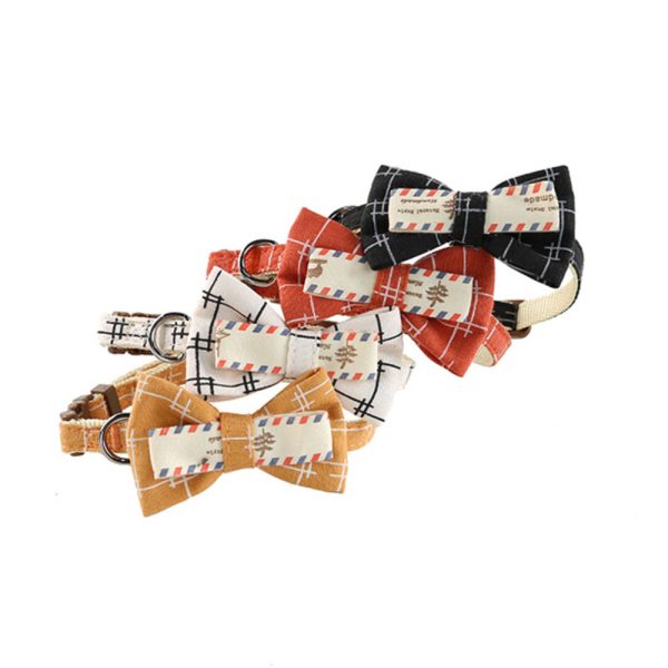 Pet Cute Bow Tie Collar Adjustable Buckle Collar For Small Dogs And Cats