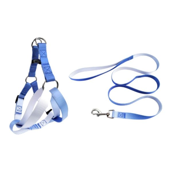 Nylon Pet Dog Chest Harness Leash Set Colorful Adjustable Comfortable Nylon Pet Dog Chest Harness Leash Set Colorful Adjustable Comfortable