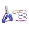 Nylon Pet Dog Chest Harness Leash Set Colorful Adjustable Comfortable Nylon Pet Dog Chest Harness Leash Set Colorful Adjustable Comfortable