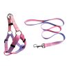 Nylon Pet Dog Chest Harness Leash Set Colorful Adjustable Comfortable Nylon Pet Dog Chest Harness Leash Set Colorful Adjustable Comfortable