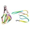 Nylon Pet Dog Chest Harness Leash Set Colorful Adjustable Comfortable Nylon Pet Dog Chest Harness Leash Set Colorful Adjustable Comfortable