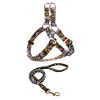 Durable Nylon Pet Leash And Harness Set Adjustable Comfortable For Small Large Dogs