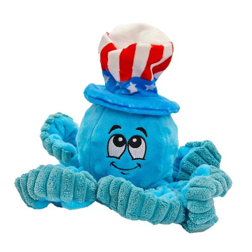 Pet Plush Octopus Dog Toy Tough Plush Squeaky Chew Indestructible Octopus For Large Dogs