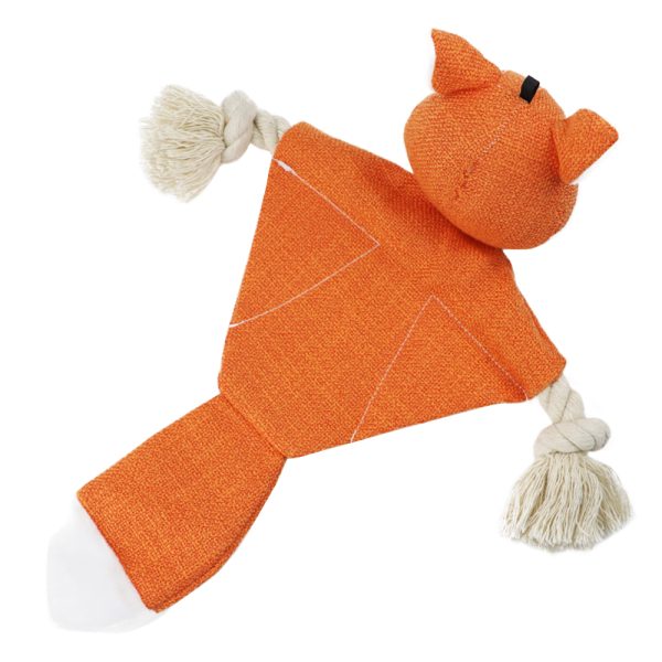 Dog Plush Toy Durable Cotton Orange Fox Soft Squeaky Fun Interactive Chew Toy Dog Plush Toy Durable Cotton Orange Fox Soft Squeaky Fun Interactive Chew Toy