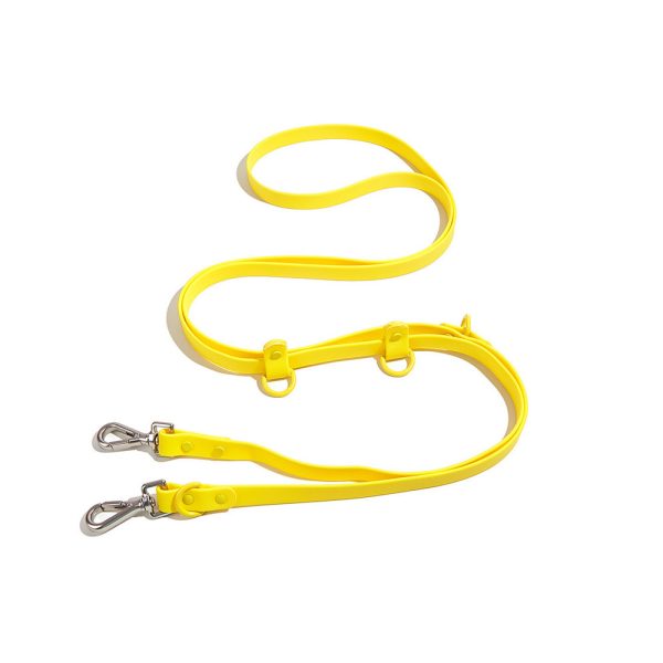Pet PVC Running Leash Waterproof Durable Comfortable Adjustable 2-Dog Lead