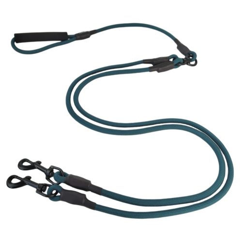 Dual Head Double Dog Leash 2-in-1 No-Tangle Lead For Two Dogs Nylon Pet Walking