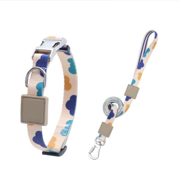 Durable Nylon Pet Collar Leash Set Adjustable Comfortable For Small Medium Large Dogs