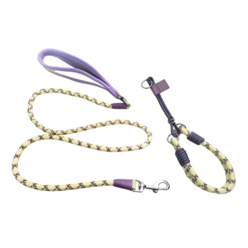 Durable Nylon Pet Collar Leash Set Heavy Duty Adjustable Comfortable For Dogs Cats