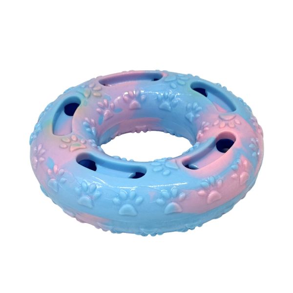 Donut Shape TPR Pet Toy Chew Resistant Durable Treat Dispenser Interactive Toy For Dogs Donut Shape TPR Pet Toy Chew Resistant Durable Treat Dispenser Interactive Toy For Dogs