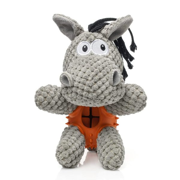 Dog Plush Toy Donkey Squeaky Chew Teething Interactive Toy Leakage Food Toy Dog Plush Toy Donkey Squeaky Chew Teething Interactive Toy Leakage Food Toy