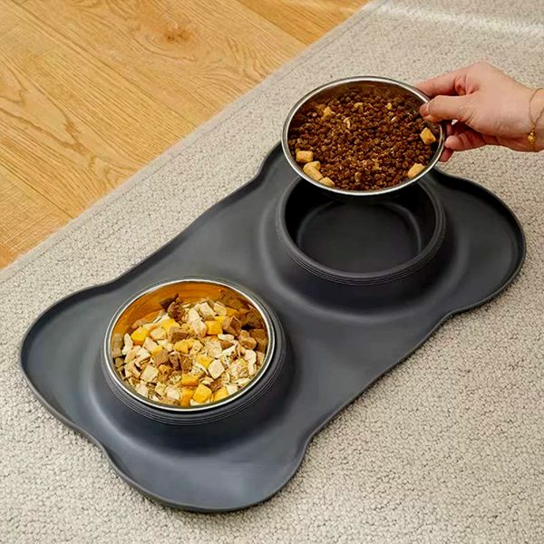 Pet Bowls Set With Non-Slip Base Double Dog Cat Food Bowl Water Dish Spill-Free Durable Easy Clean Pet Bowls Set With Non-Slip Base Double Dog Cat Food Bowl Water Dish Spill-Free Durable Easy Clean