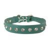 Dog Genuine leather Collar Bling Rhinestone Puppy Collar Adjustable Studded Dog Collar Dog Genuine leather Collar Bling Rhinestone Puppy Collar Adjustable Studded Dog Collar