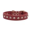 Dog Genuine leather Collar Bling Rhinestone Puppy Collar Adjustable Studded Dog Collar Dog Genuine leather Collar Bling Rhinestone Puppy Collar Adjustable Studded Dog Collar