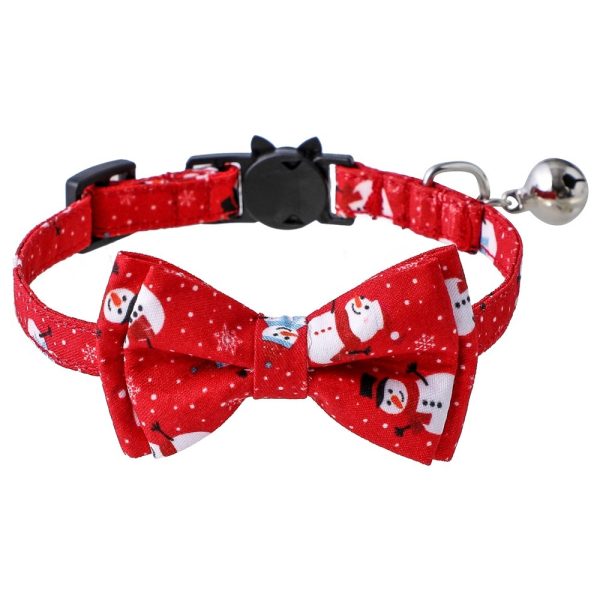 Christmas Plaid Bow Tie Cat Collar, Adjustable Safety Kitten Collar, Adorable Pet Collar Decoration Christmas Plaid Bow Tie Cat Collar, Adjustable Safety Kitten Collar, Adorable Pet Collar Decoration