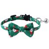 Christmas Plaid Bow Tie Cat Collar, Adjustable Safety Kitten Collar, Adorable Pet Collar Decoration Christmas Plaid Bow Tie Cat Collar, Adjustable Safety Kitten Collar, Adorable Pet Collar Decoration