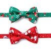 Christmas Plaid Bow Tie Cat Collar, Adjustable Safety Kitten Collar, Adorable Pet Collar Decoration Christmas Plaid Bow Tie Cat Collar, Adjustable Safety Kitten Collar, Adorable Pet Collar Decoration