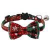 Christmas Plaid Pet Bow Tie Collar For Cats Dogs, Cute Adjustable Kitten Collar With Bowknot Christmas Plaid Pet Bow Tie Collar For Cats Dogs, Cute Adjustable Kitten Collar With Bowknot